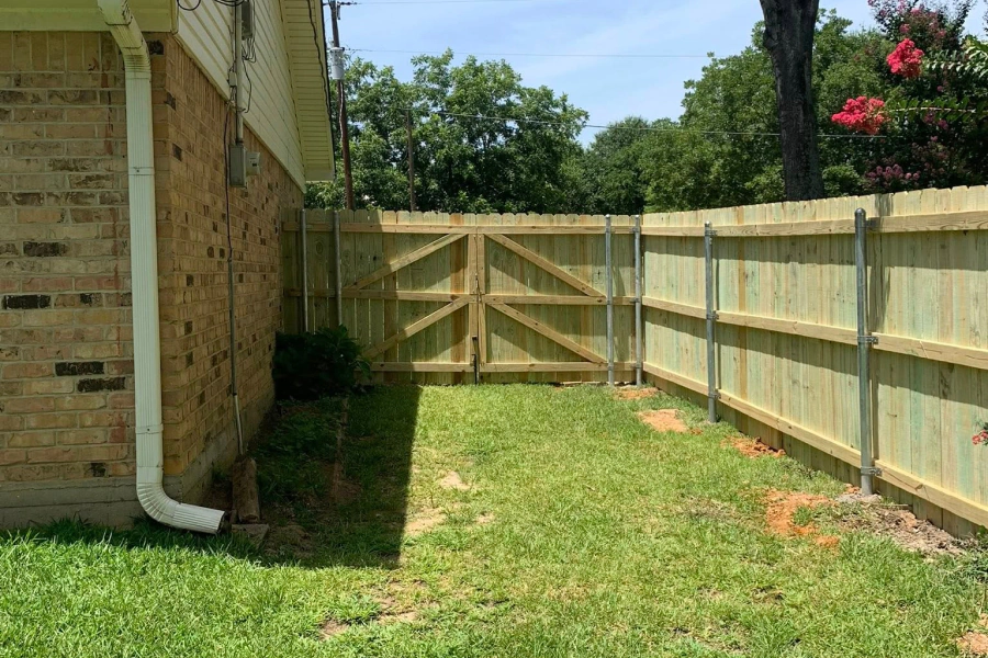 wood fence installation
